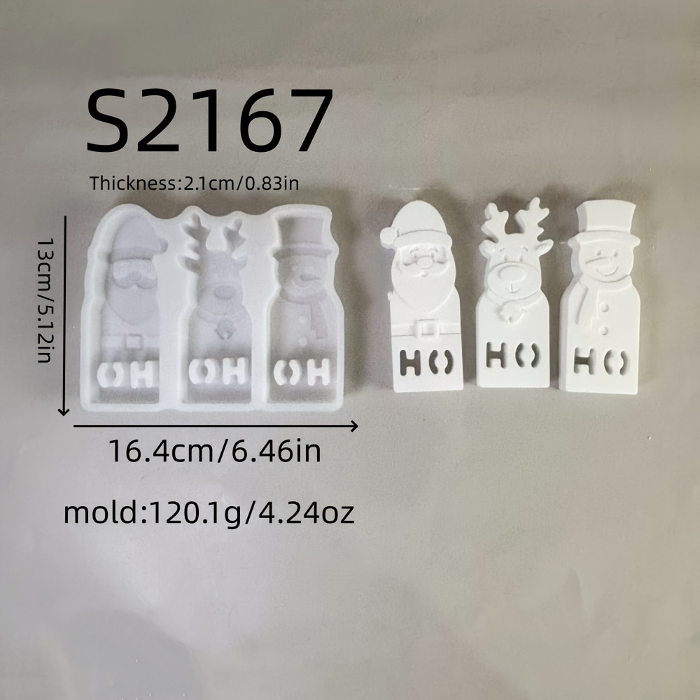 Image of Silicone Resin Mold For Christmas Series 3d Ornaments, Candle Silicone Molds, Plaster Ornament Silicone Molds, Silicone Molds For Home Decoration, Epoxy Resin Molds 120 S2167