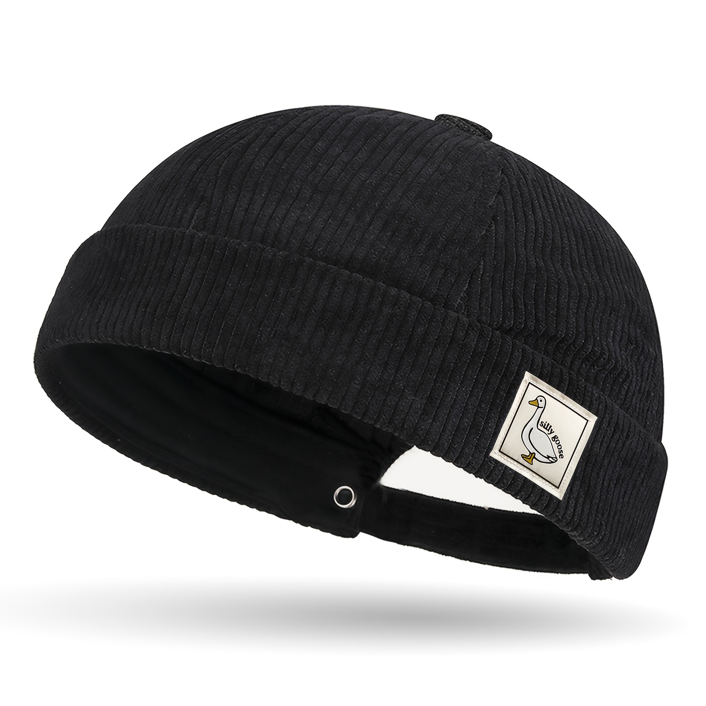 E-shop Silly Goose Gänse Auto Emblem Brimless Vintage Hut, Unisex, Corduroy Herbst Sailor Cap, Lässiger Bequemer Vermieter Hut, Modische Weiche