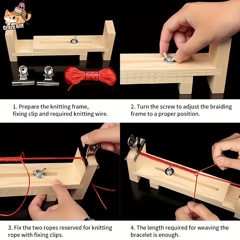 

Diy Bracelet & Making Kit - U-shaped Wooden Jig Metal Frame, Braiding Tool For Jewelry