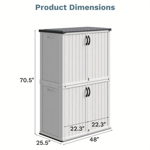 shelves order separately outdoor 4x 3 5 ft and 4 x 7 ft 52 cubic feet vertical storage sheds with floor waterproof storage cabinet for garden tools