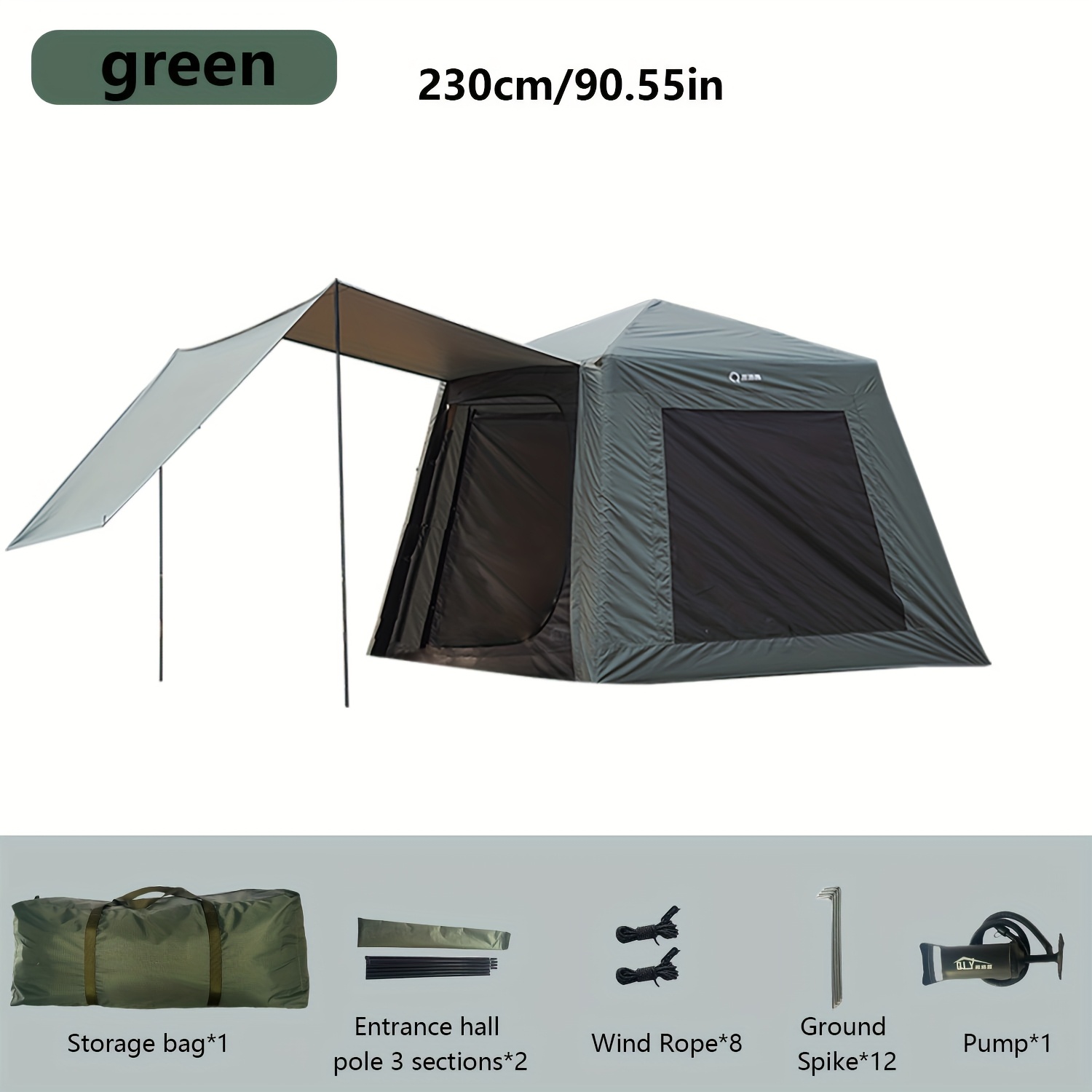 Image of Light Luxury 5.29㎡ Inflatable Tent, Portable, Quick Inflation, Suitable For 3-5 People; Ideal For , Picnics, Fishing, Etc