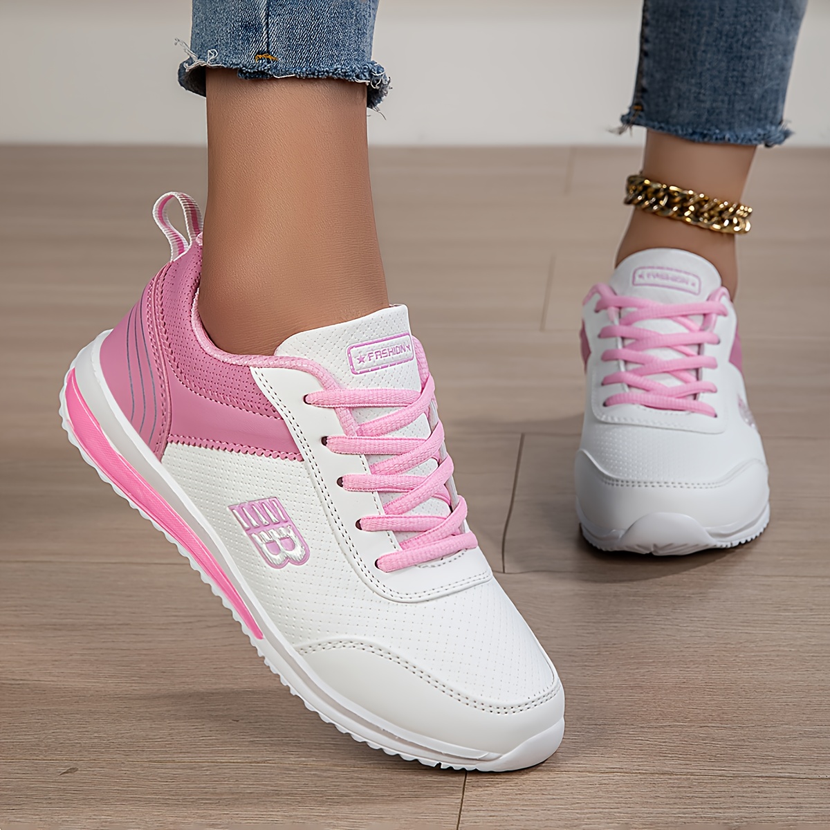 White Casual Sneakers for Women, Lightweight And Breathable, Affordable Running Shoes for Students, Comfortable for Daily Outings, Versatile Footwear., Women Shoes