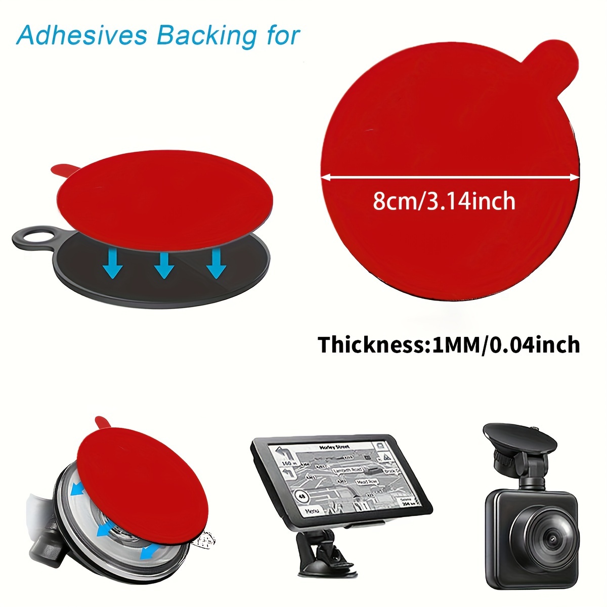 Double-Sided 3M Self Adhesive Sticker Sticky Pad Mounts Pads For Dash Cam Camera 3M 5952 Double Sided Sticker Black Color - 21