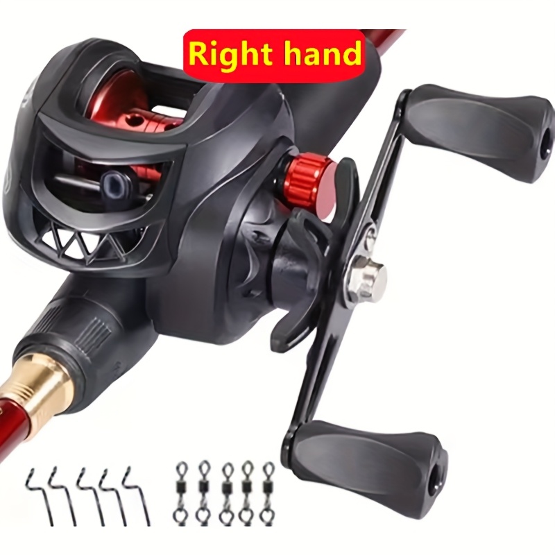 TEMU Black And Fishing Reel, Designed For High-, Ideal For Freshwater And Saltwater Use, Featuring Long Casting Capabilities And Multifunctional Bait Options