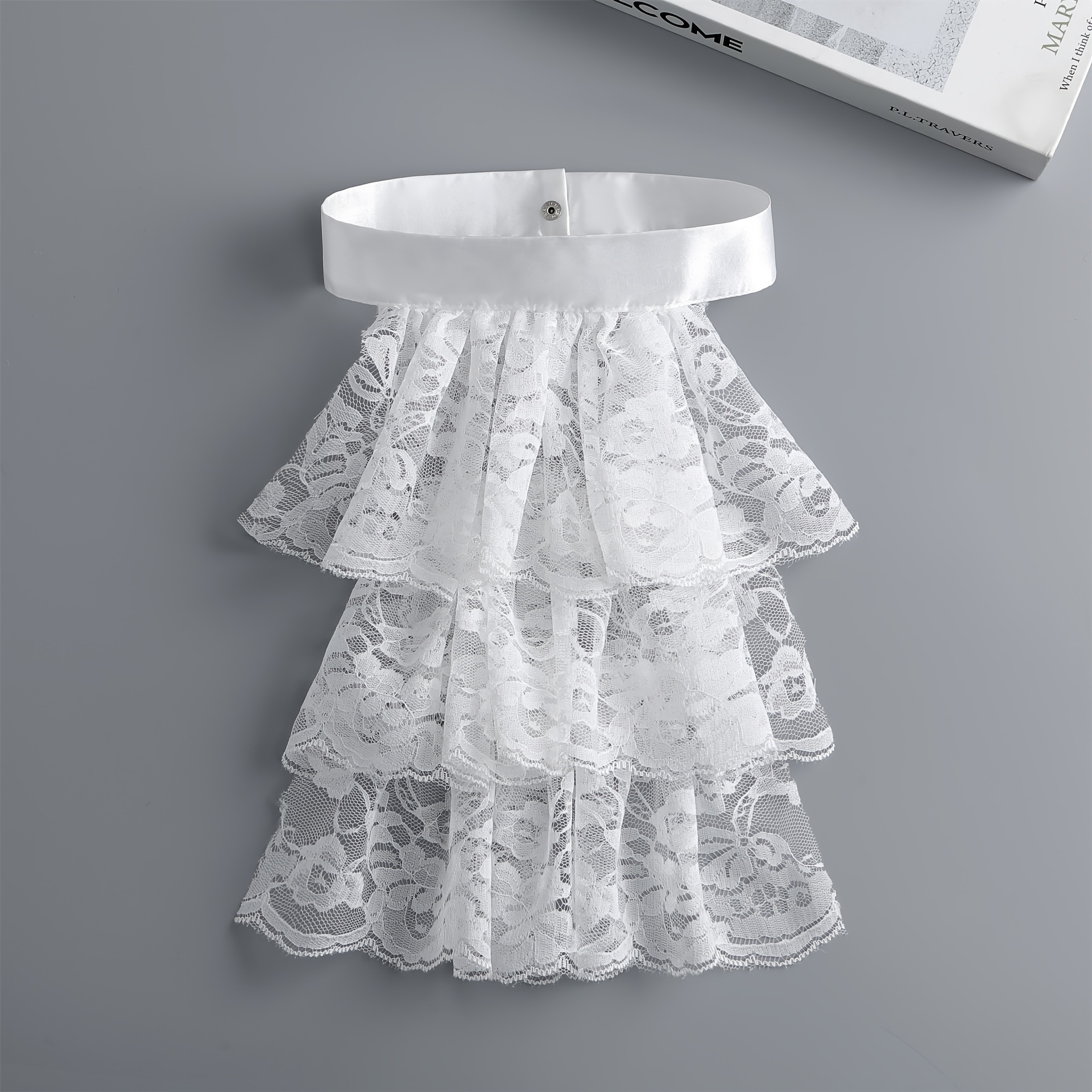 1 Black -neckline Detachable False Collar
