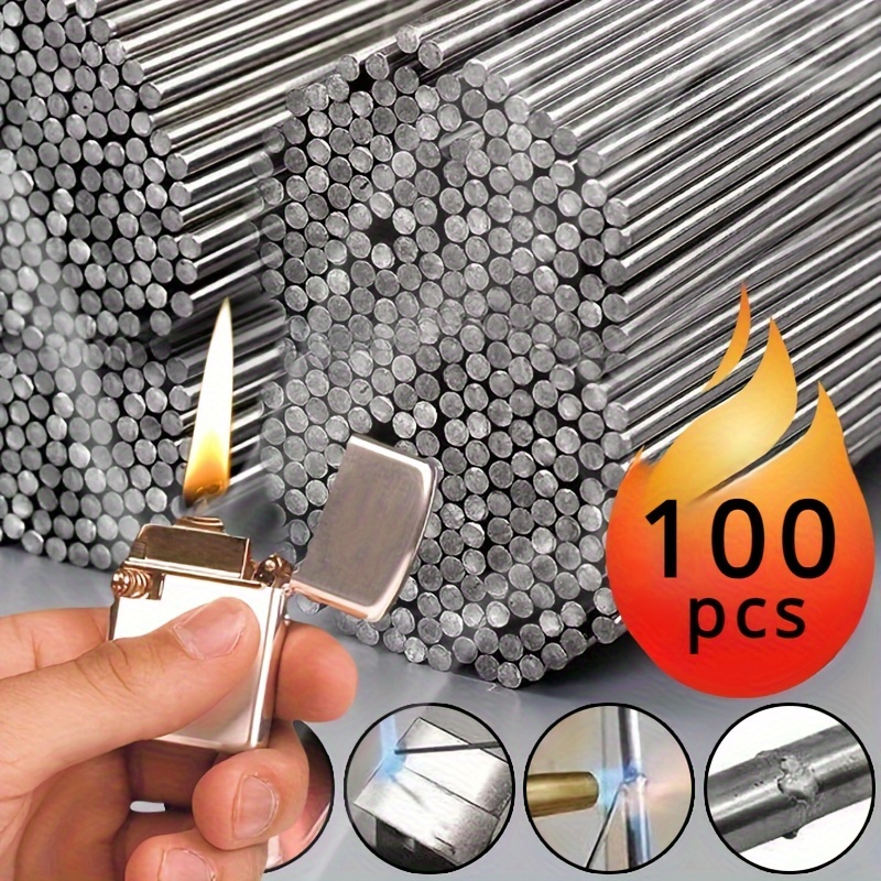 

100pcs Aluminum Welding Rods - Low Temperature Welding Wire For Household Repairs, Compatible With Copper, Iron, Stainless Steel - No Lead Content