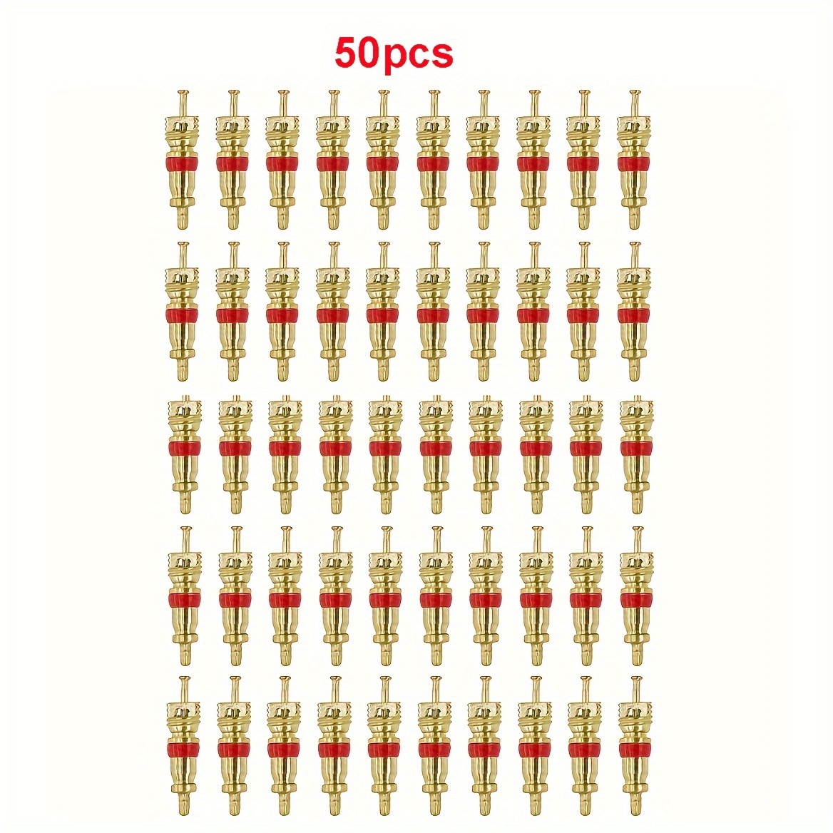 TEMU 50pcs Tire Valve Cores Are Practical Accessories Suitable For Cars, Motorcycles, Bicycles, Air Conditioning Pipes, And Rvs