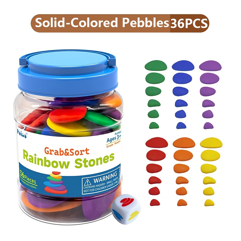 36pcs Rainbow Stacking Stones Educational Toy Set