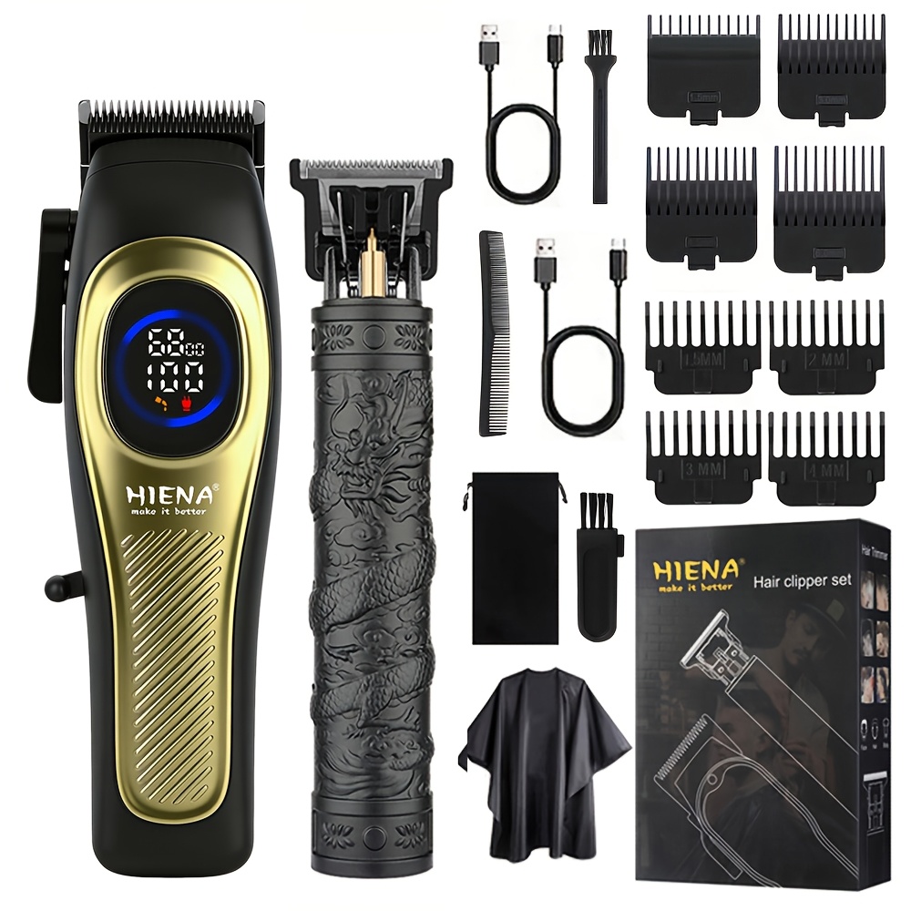 item picture   1 2pcs electric hair clipper adopts design   with stainless steel sharp blade and silent motor supports pushing slicked back hair and gradient styling