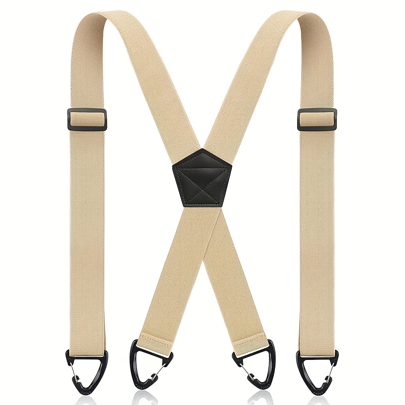 TEMU Heavy-duty Sports Suspenders With Snap Hooks, Weight-bearing Belt, High Elasticity Adjustable Straps