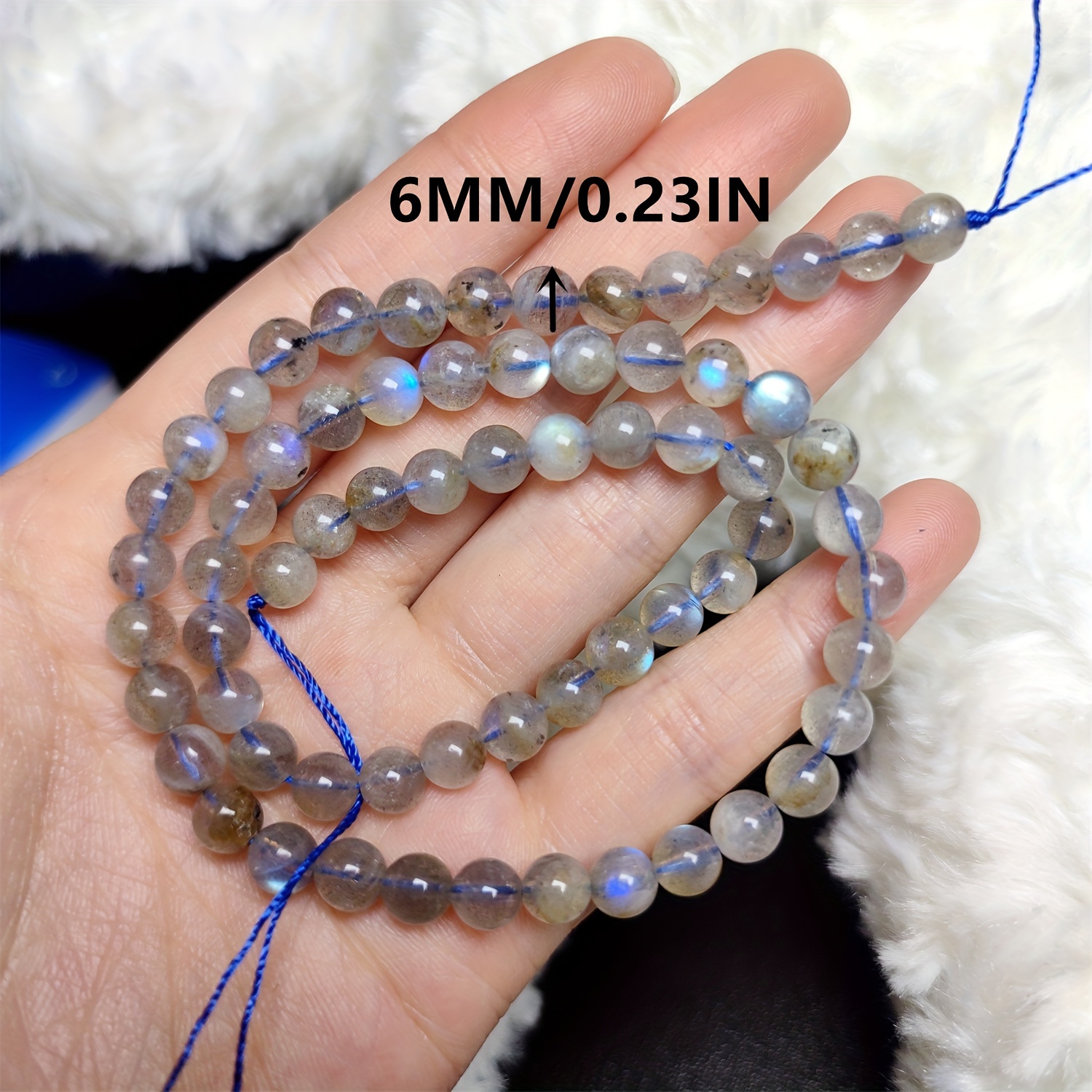 TEMU 1strand 6mm/8mm Natural Round Beads Crystal Scattered Beads Spacer Beads -jewelry Bracelets Necklaces