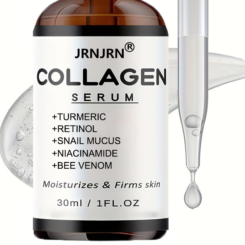 this skincare serum for day and night features collagen for firming and lifting enriched with turmeric retinol snail secretion and nicotinamide it   radiance and   tightens and   the   2 minutes absorbs quickly