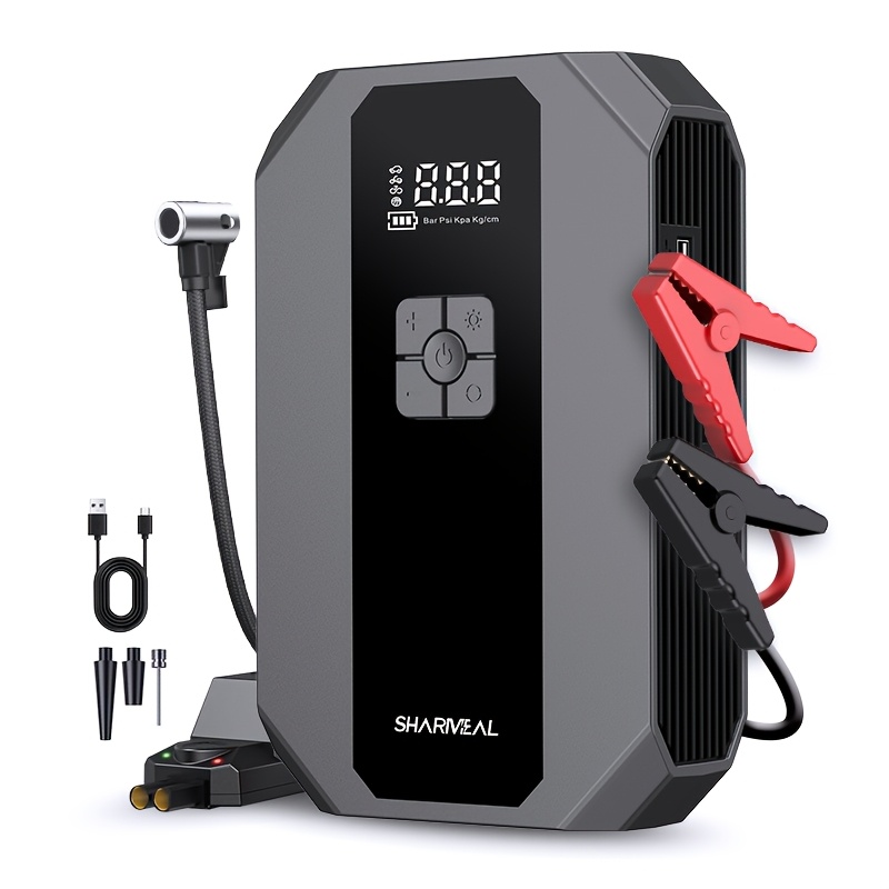 

5000a 12v Portable Car Jump , 12v Car Battery Charger, Car Jump With Air Compressor, Jump Para, Car Accessories Tools, Led Light, Battery Charger, Cart Battery Charger, Tire Inflator