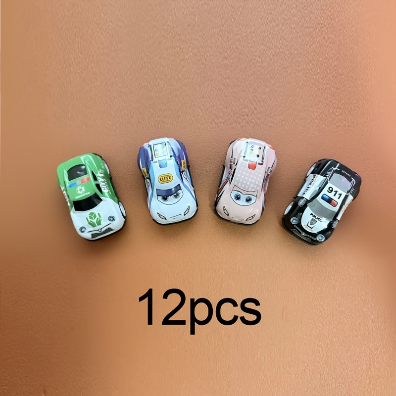 Image of 12pcs Random Racing Car Toy Set – Perfect For Party Favors, Prizes, And Rewards – Assorted Colors, Toy Mini Vehicles, Boys And Girls