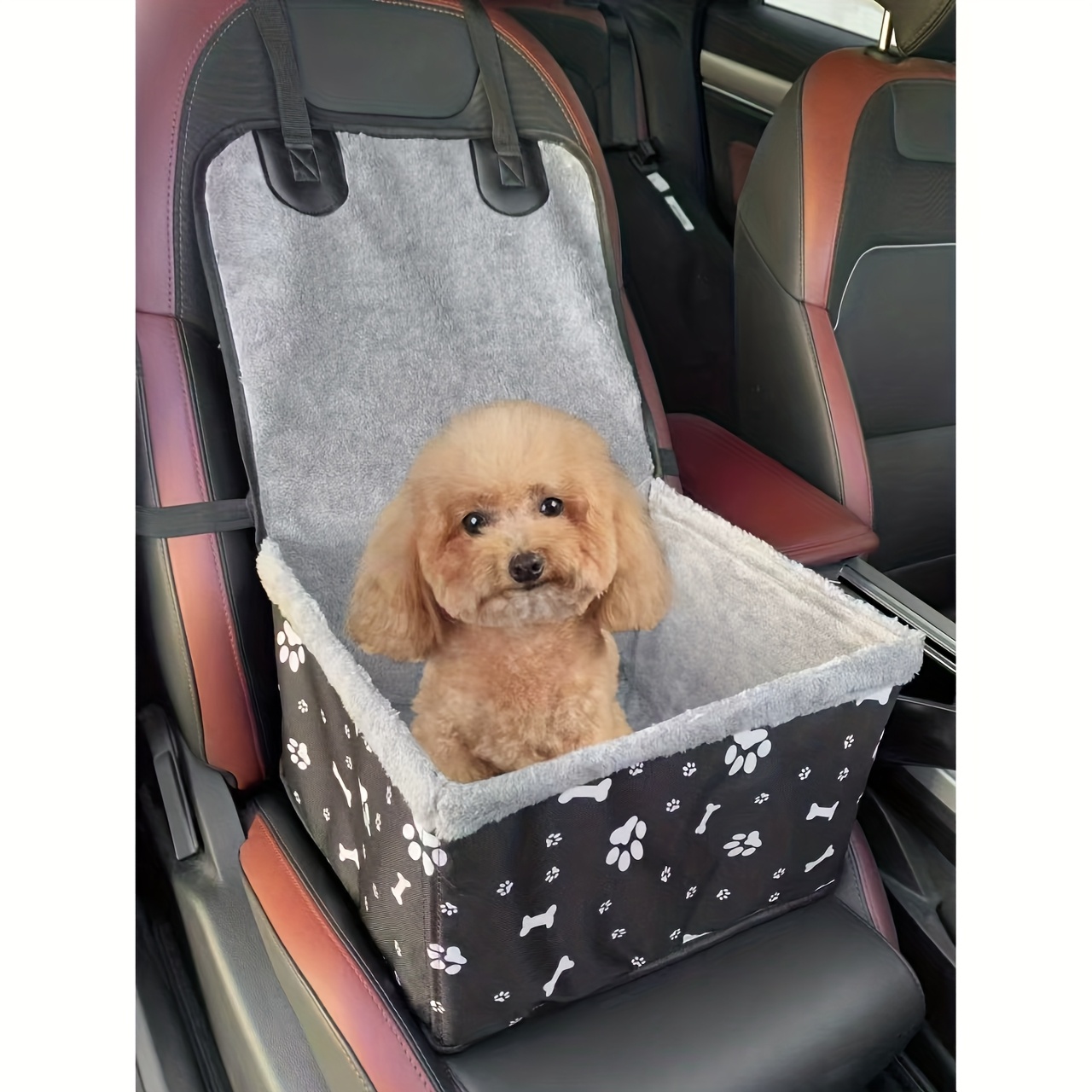 TEMU Pet Car Seat Cover Dog Safety Velvet Autumn And Winter Essential Car Dog Kennel