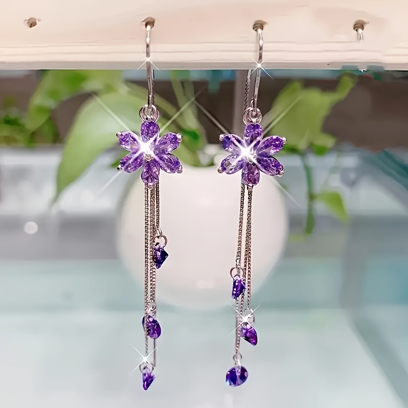 

A Of Purple - For Women, Long A Unique Earring - For Women's