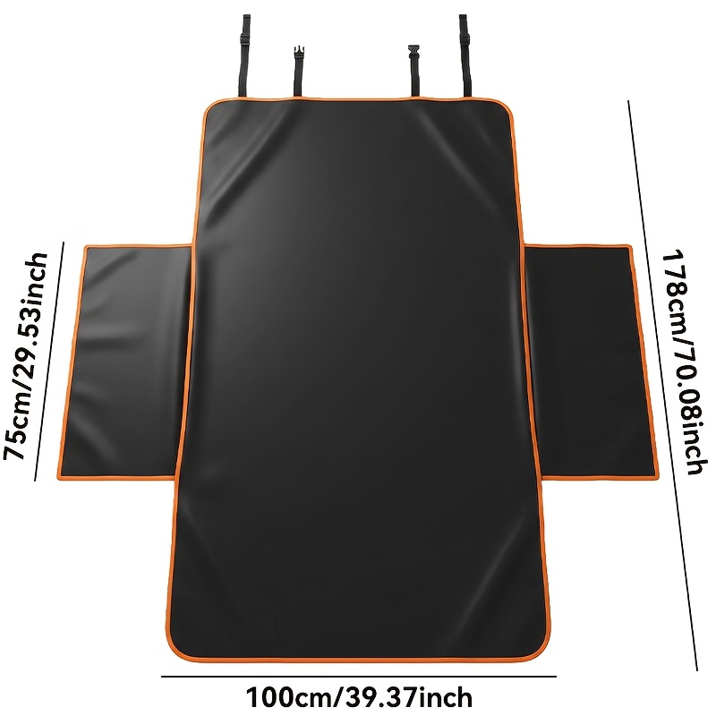 TEMU Car Pet Seat Cover. Protects Rear Seats And Trunk. Zero- Fit For Full Isolation. Durable Fabric Protects Your Paint From Sharp Claws And Heavy