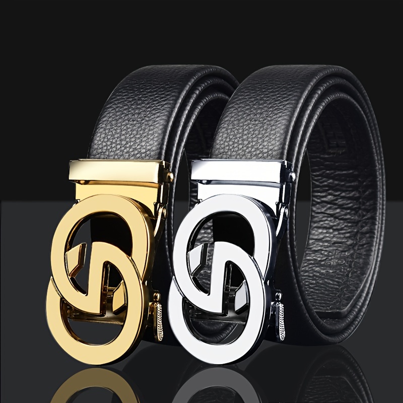 

Men's Automatic Buckle Waist Belt, Suitable For Business And Casual Wear, For Young And Middle-aged Men