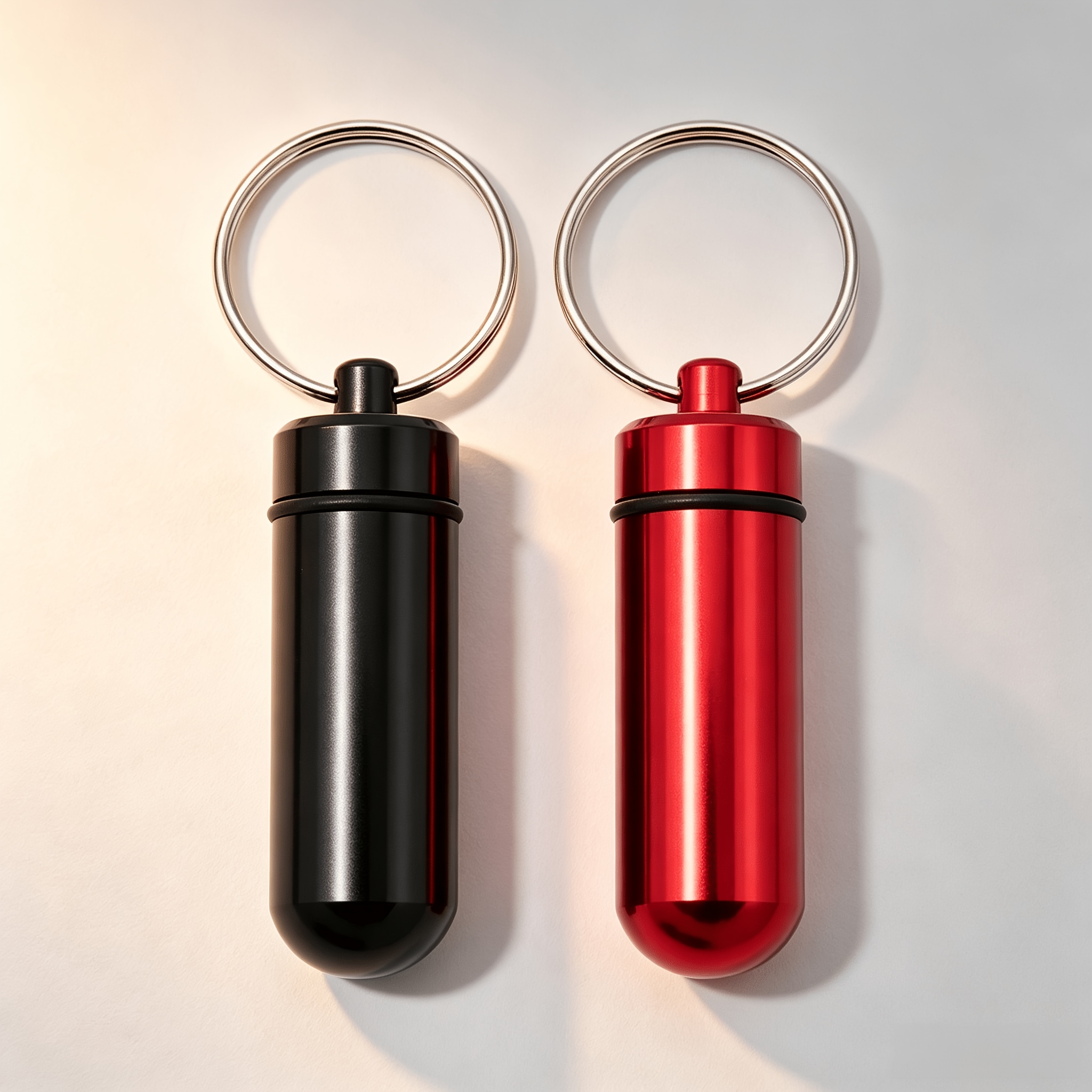 TEMU 2-pack Mini Key Chain Pill Bottles, Portable Waterproof Anti-drop Sealed Pill Vials, Portable Pill Bottles For Travel And Commuting