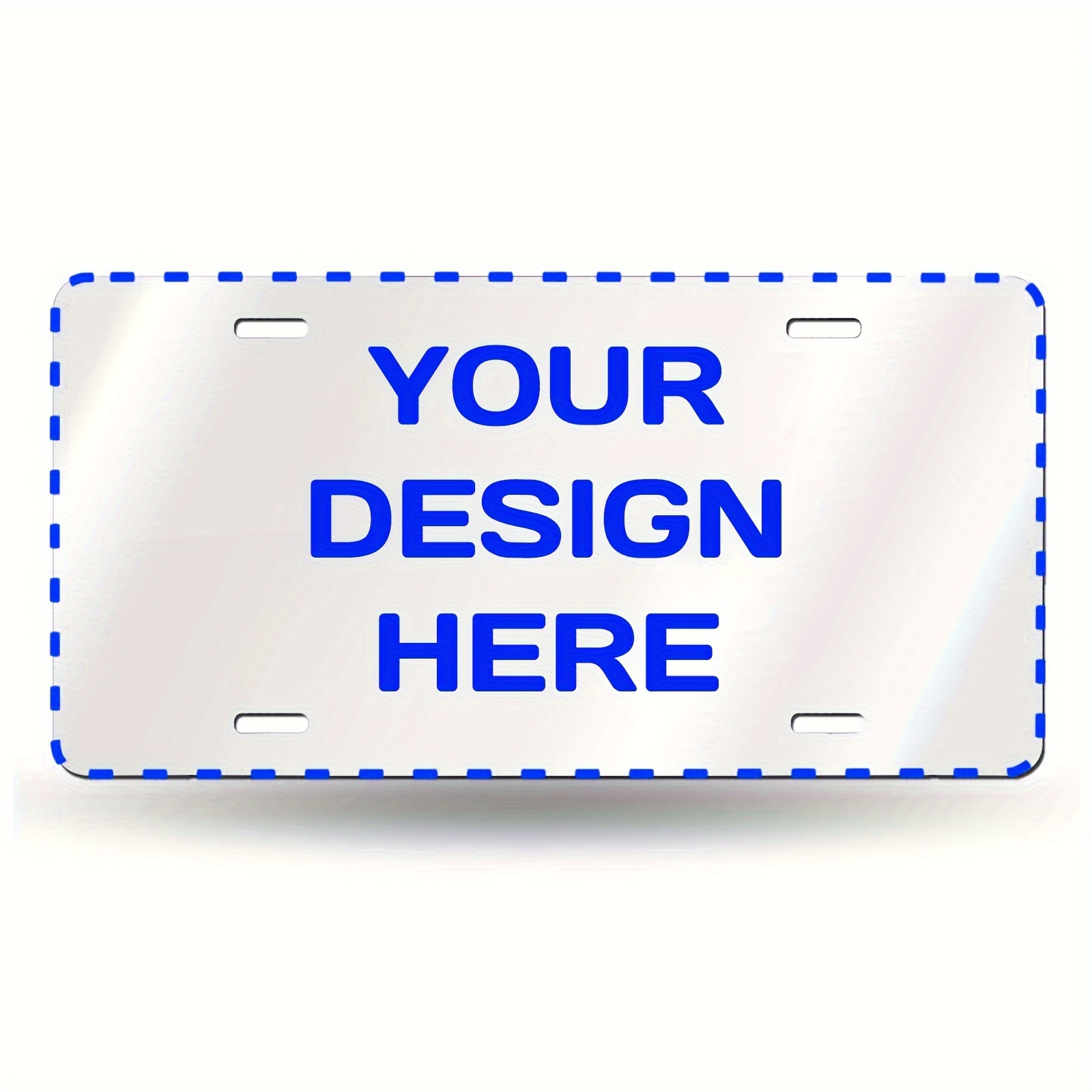 

Personalized Aluminum License Plate - Custom Image & Text Design, Car Tag For Front Decoration, Fits Models, 6"x12