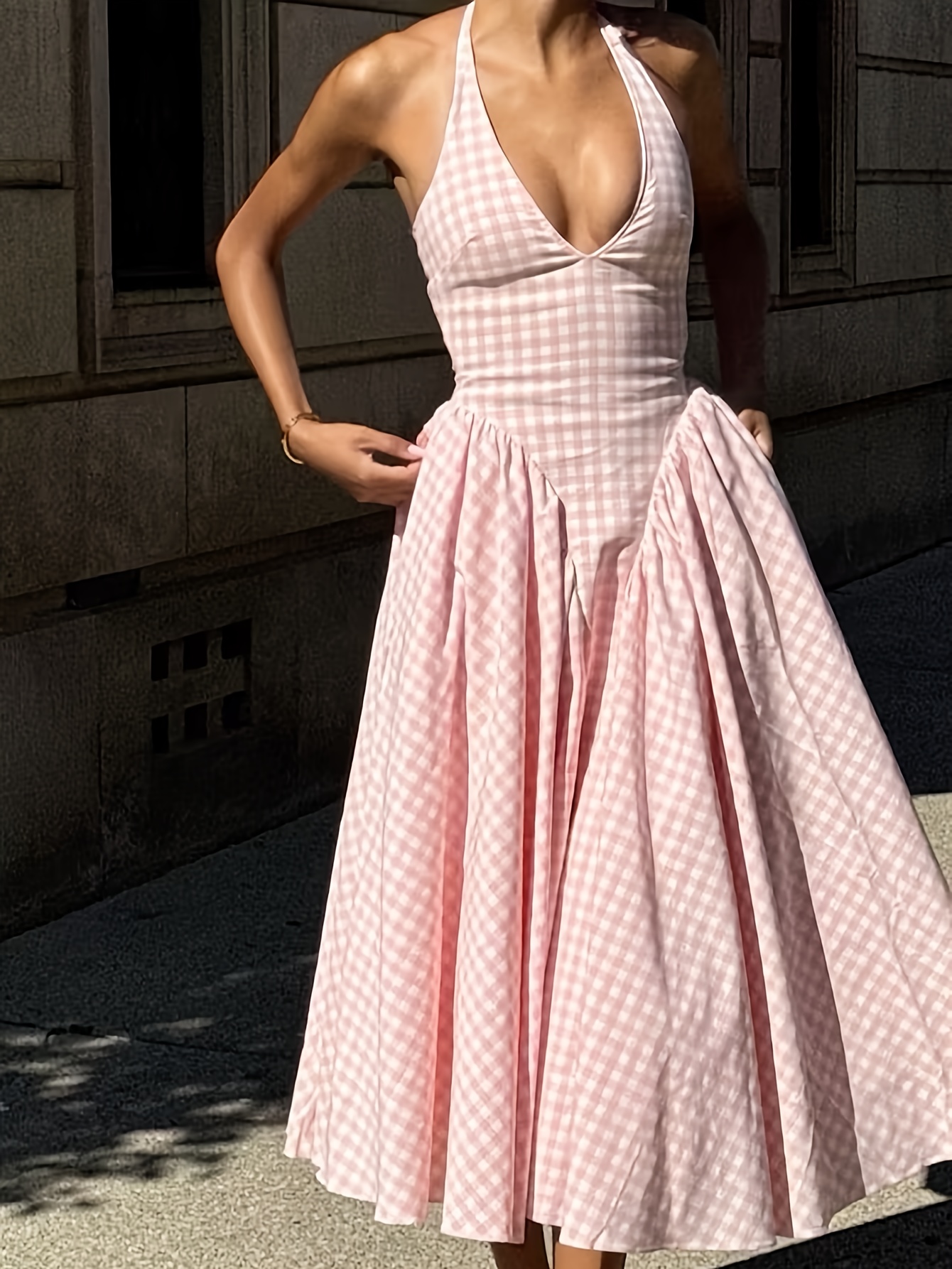 date night womens halter neck maxi dress - Temu