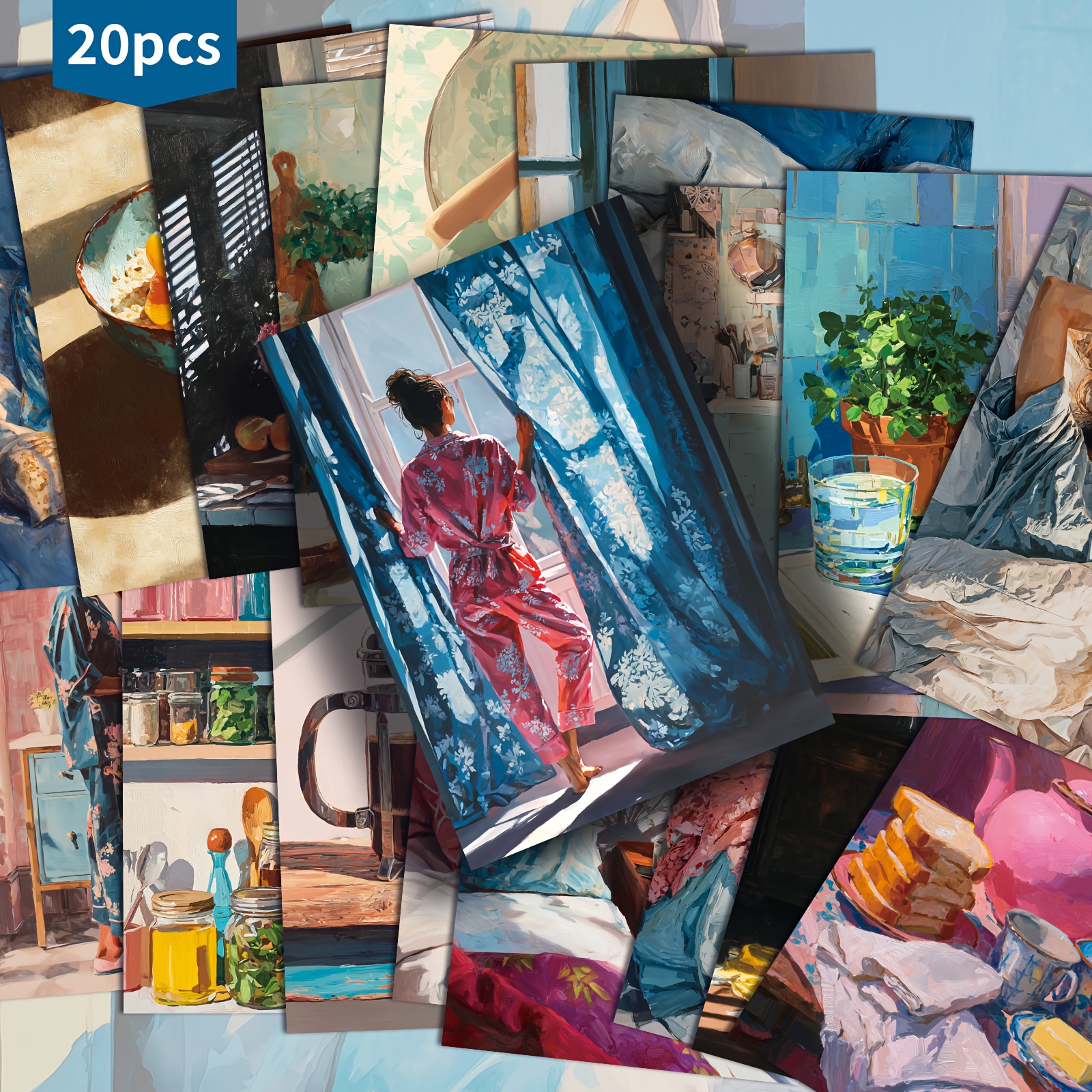 TEMU Set Of 20 Vintage Postcards Featuring Classic Pinup Art, Perfect For Scrapbooking And Crafting. Each Card Measures 4x6 Inches And Adds A Retro