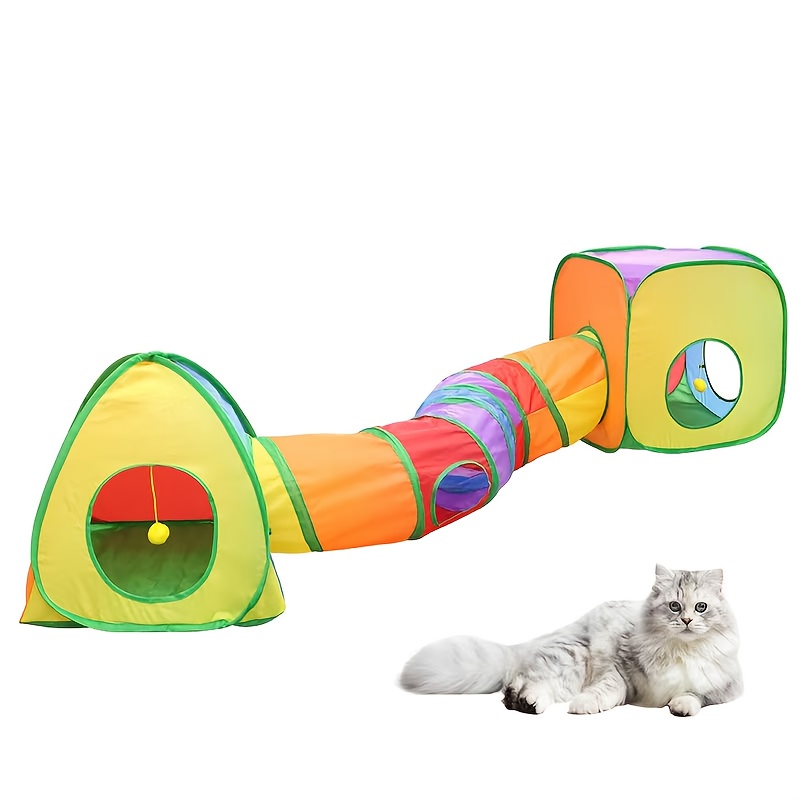 Cat Tunnels with Cube Tent Toys Combo for Indoor Play