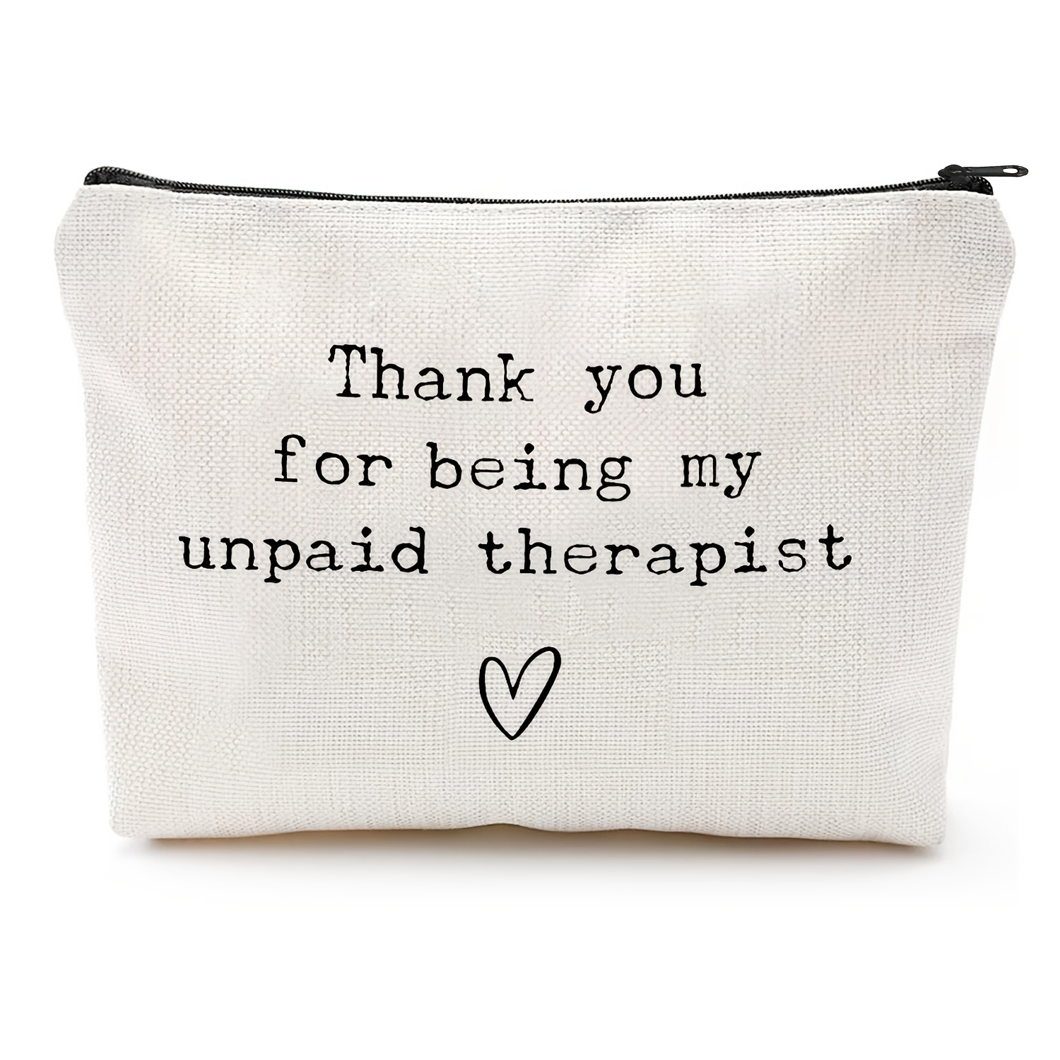 Image of Therapist Gifts Friendship Gifts For Women ,thank You For Being My Unpaid Therapist,gifts For Women ,birthday Christmas Gifts-makeup Bag Gifts,cosmetic Pouch,travel Case