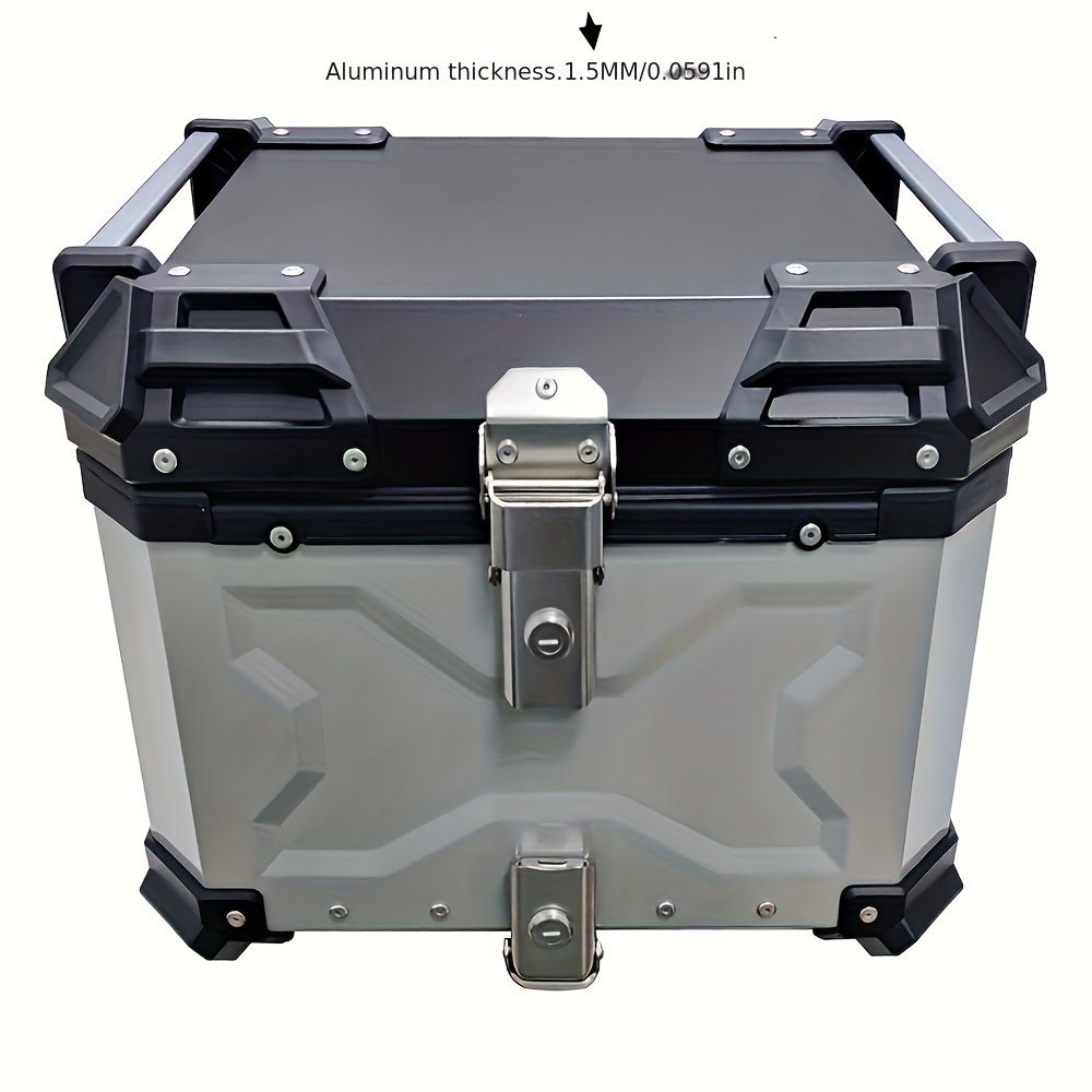 aluminijumska motociklisti ka torba od 45l sa naslonom i nosa em vodootporna otporna na pra inu laka za   u sa odvojivim trakama idealna za   ove i duge vo nje dodaci za motocikle silvery 10