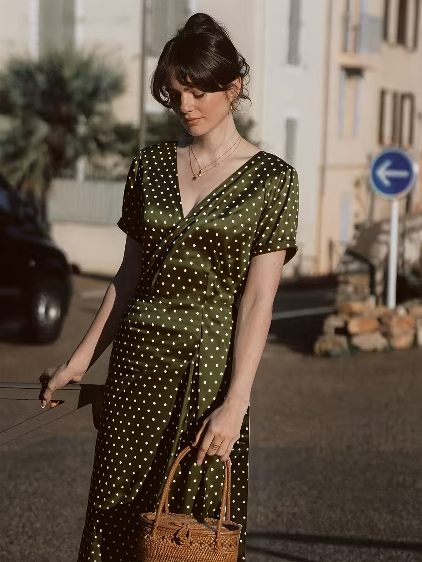 mens neon green dress shirt Peggy Wrap Dress Red Pansy Print, Classic 1940s True Vintage Style 8 main image 0