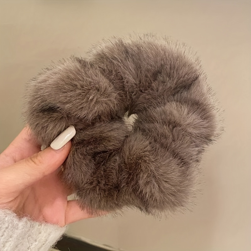 1pc Of Autumn And Winter Mink Plush Hair Tie, Vintage And Elegant Headband For Adults, Women's Hair Hoop With High Elasticity