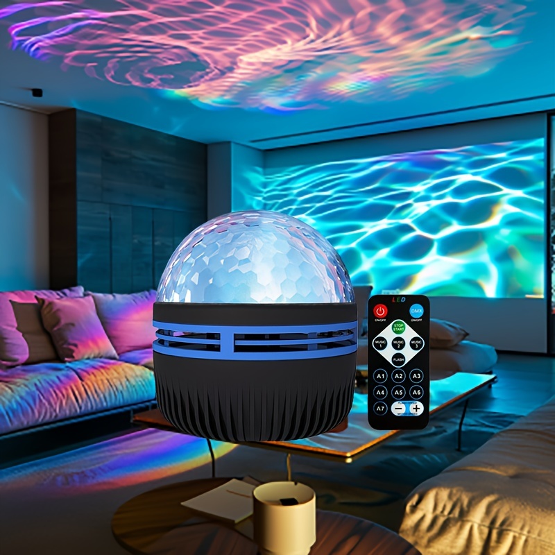 for galaxy star projector with ocean waves usb powered led night light for bedroom game room home theater decor   parties birthdays halloween christmas black for halloween details 9