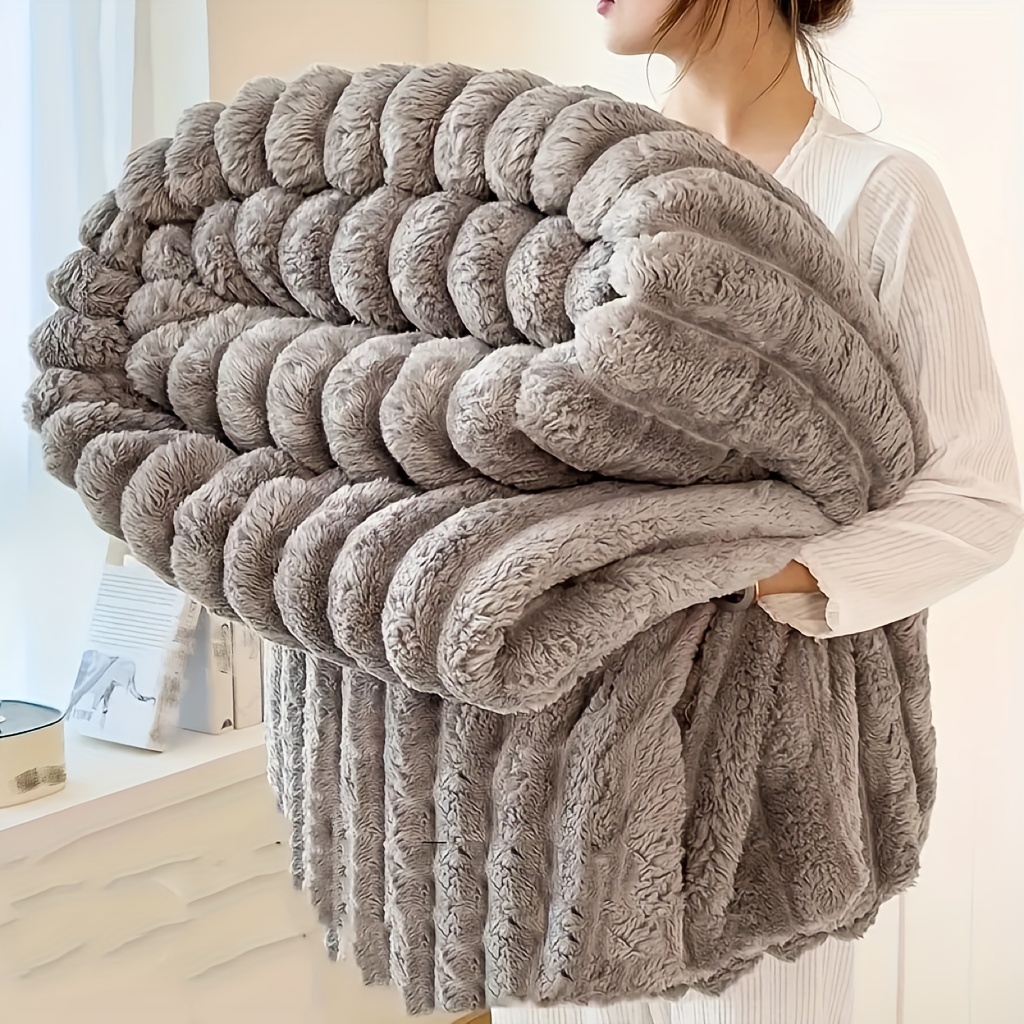 

Luxurious Coral Fleece Throw Blanket - , Winter Plush For Cozy & Bedding, Only, Colors