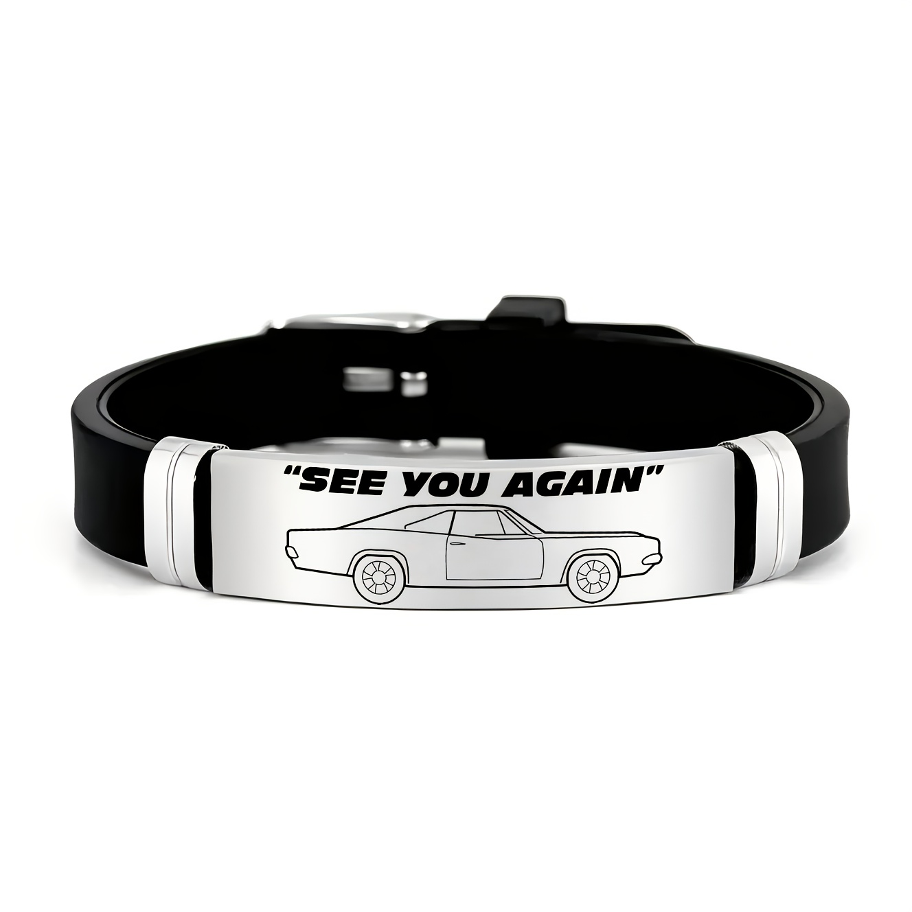 TEMU Again" Accessorio Sportivo Vintage, Cinturino in Acciaio Inossidabile e 202, Stile Cool, Regalo per gli Appassionati di Corse