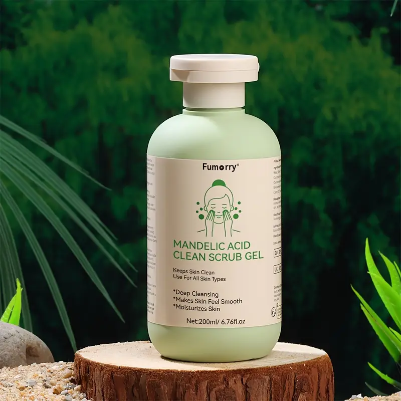 gel de curățare cu acid mandelic bej deschis, conține aloe, și mușețel, gel exfoliant pentru față și corp, hidratant profund - 7.05oz-capacitate mare Detaliile articolului 5