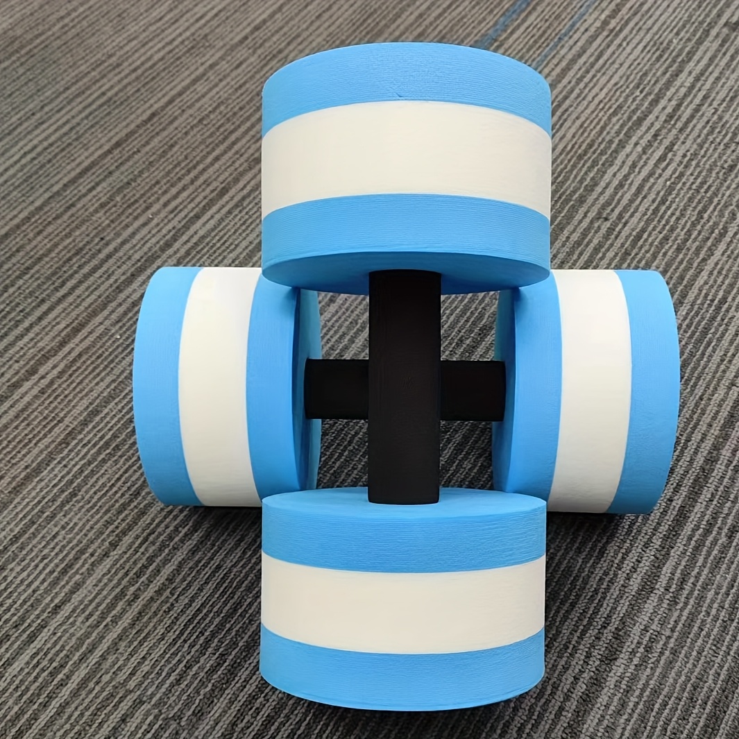 TEMU 1 Or 2pcs Dumbbells - Water Workout Dumbbells With Lightweight Foam Heads, Non-slip Grip - Ideal For Pool, , Post-rehabilitation Training -