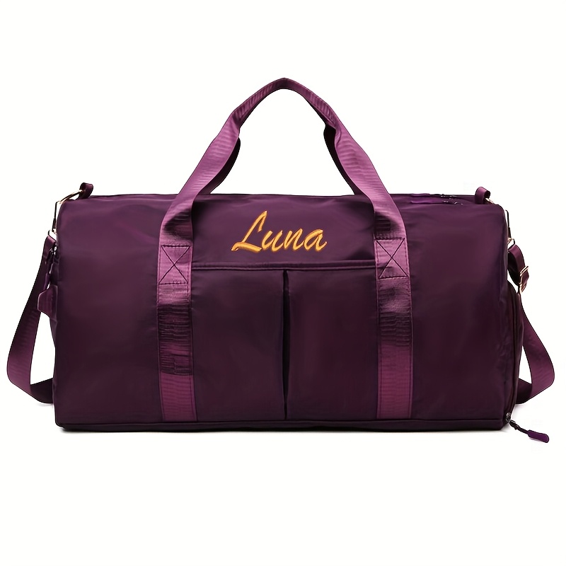TEMU Customizable Large Capacity Duffel Bag, Durable Oxford Cloth, Ideal For Travel, Gym, Beach & More - Personalized /anniversary/constellation - Pink & , Beach Ba