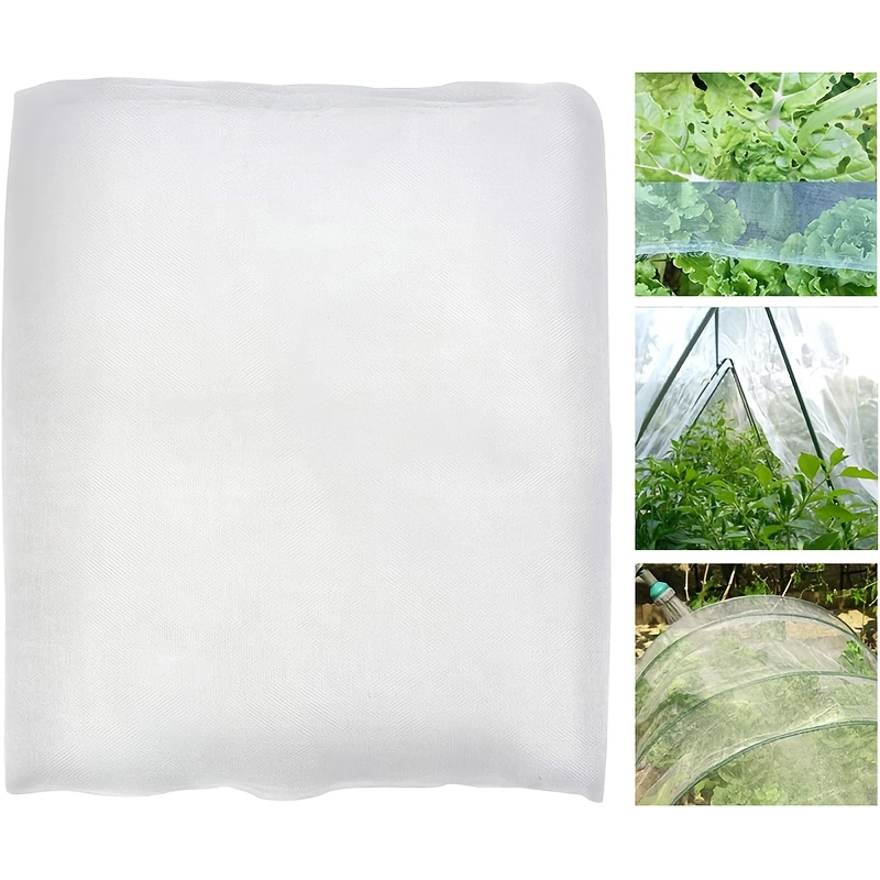 TEMU 10 * 10ft Filet de Jardin Barrière -Nuisibles, Couvertures Blanches pour Plantes Extérieures, Serre, , Légumes, Fruits, Fleurs, Protection de