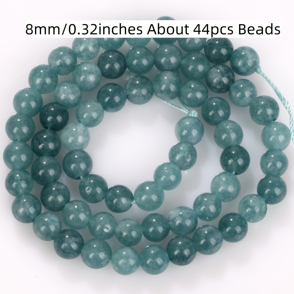 Beads & Bead Assortments Natural Stone Beads 4/6/8/10/12mm Natural Aquamarine Stone Round Beads For Needlework Jewelry Making Diy Bracelets Accessories 15inches 1 Strand About 30/36/44/58/88pcs