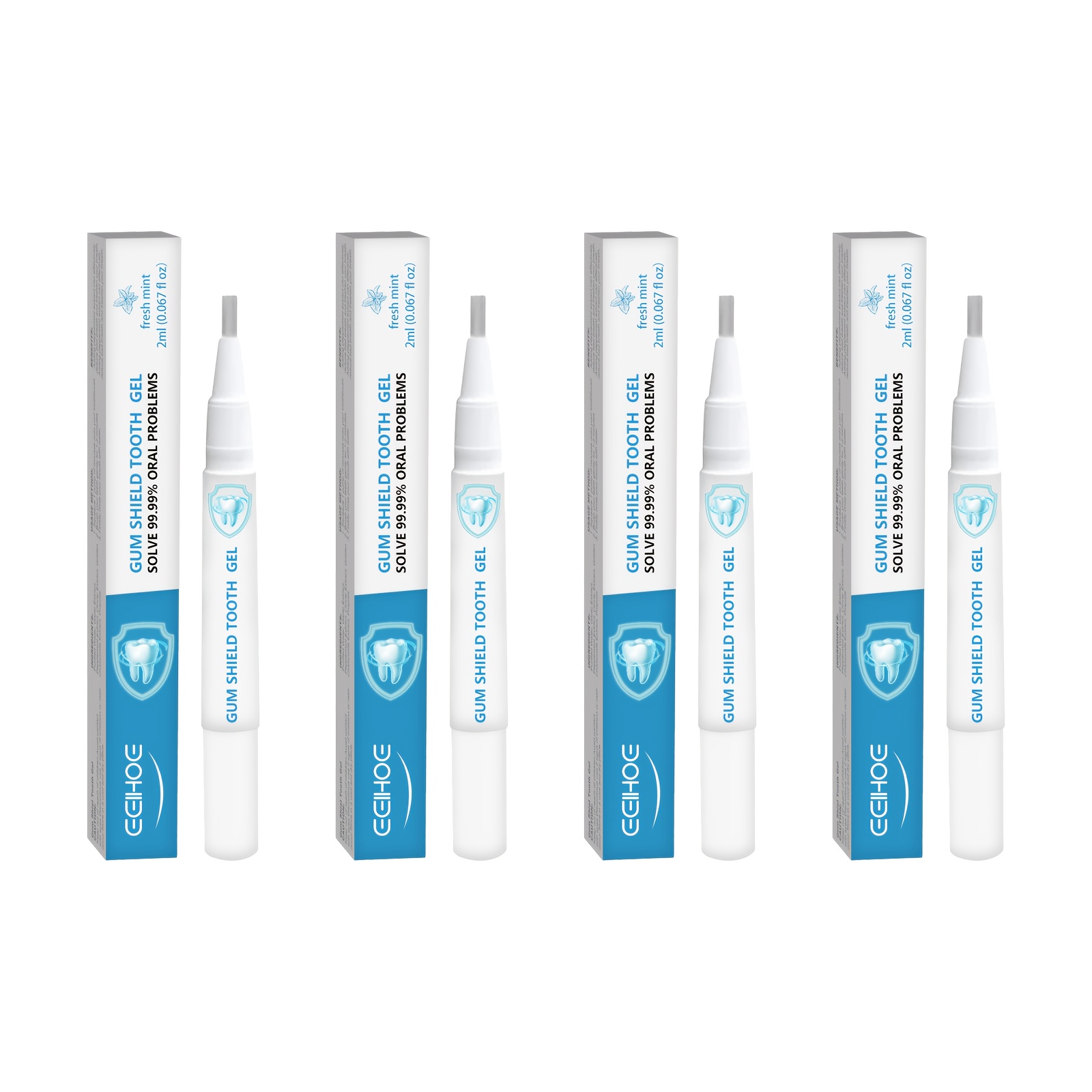 Image of 4pcs Gum Oral Gel Pen - Gentle In Cleaning Tooth Stains And Tartar, It Takes Of Gums And Teeth. It Has The Functions Of Cleaning Teeth And Refreshing Breath. Chewing Gum Oral Care Gel Pen
