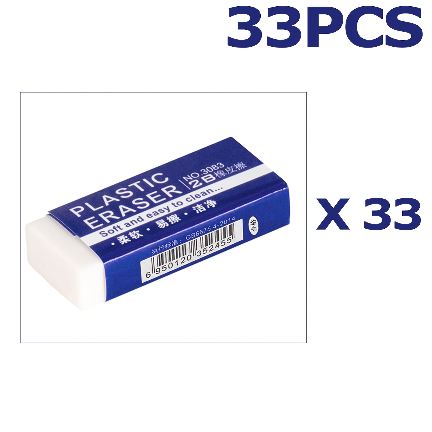 TEMU 9/21/33/Pcs Gommes, Gommes Blanches pour École Bureau, Gomme d'Art pour Marques de Dessin, Convient pour Dessin Peinture, Écriture, Articles de