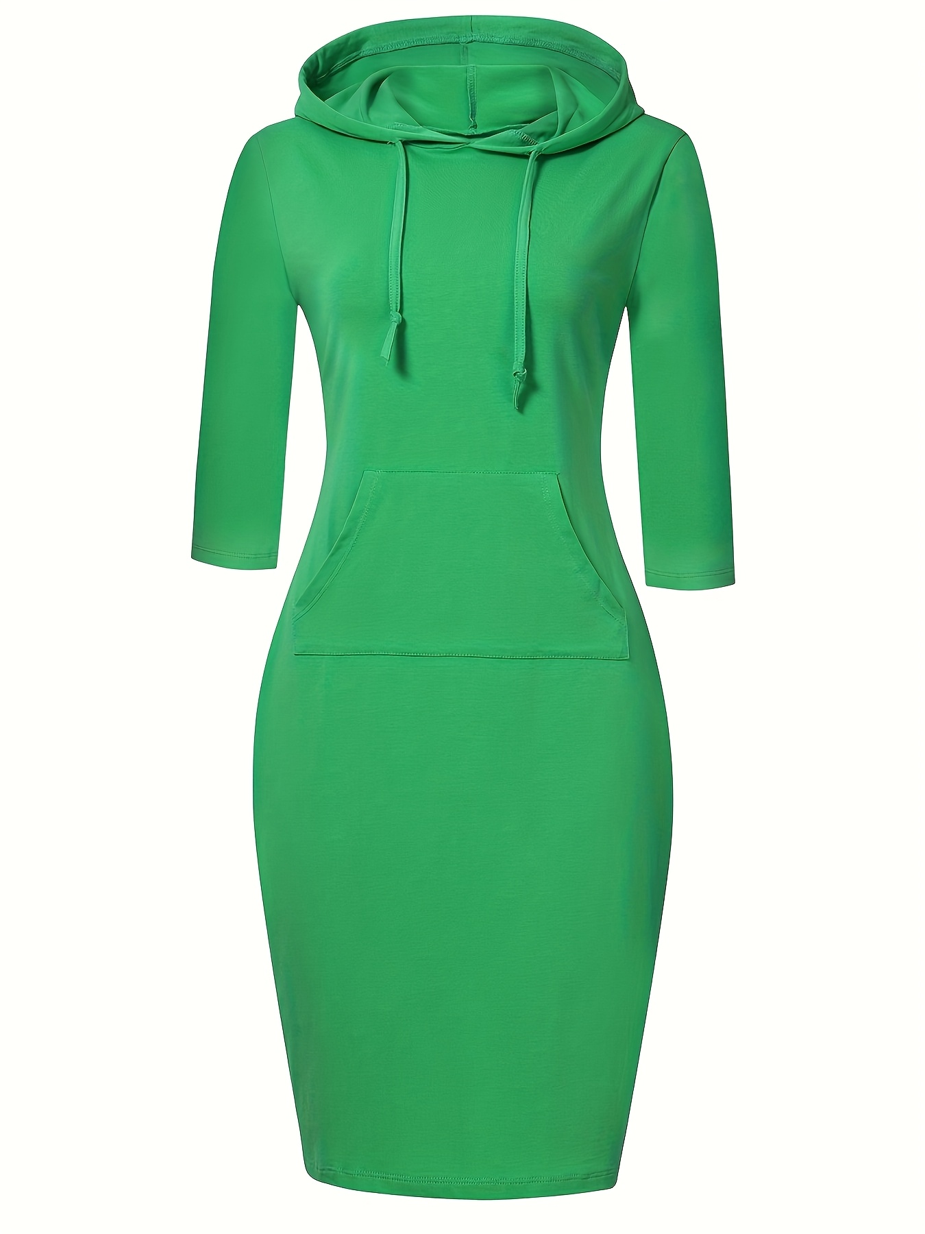 slim fit dress slacks I.H.F Green Draped Gown with Hoodie main image 1