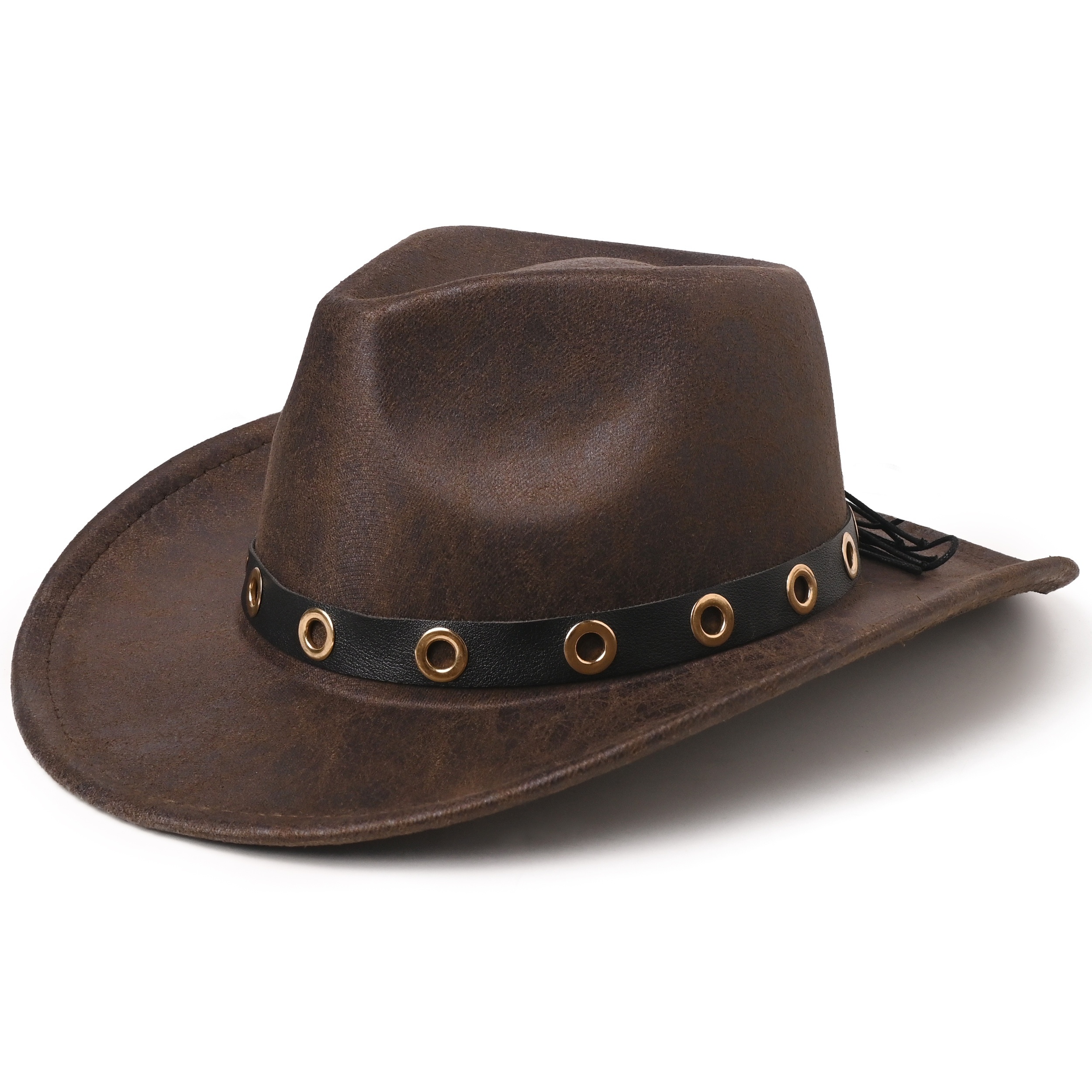 vintage fedora hat hollow round grommets tie Temu Romania