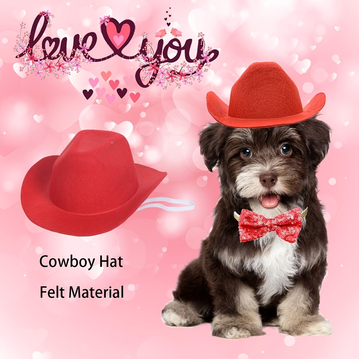 Valentinstag Hundehalsband Größe S – Rosa Mit Roten Herzen, 1,5 Cm Breit, Für Halsumfang 25-40 Cm