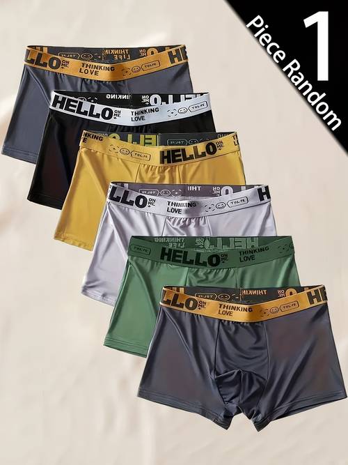 random 1 5 pcs comfortable stretch men s boxer briefs breathable fabric and quick beach pool swim trunks