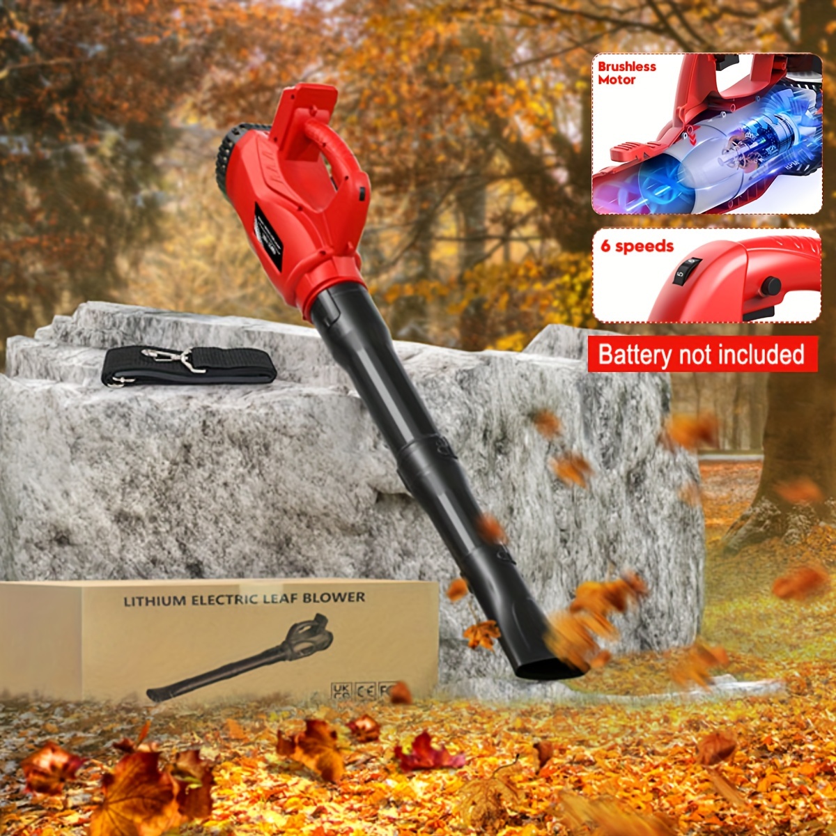 

Cordless Leaf Blower For (no Battery), 580cfm Electric Leaf Blower Cordless, 6 160mph Brushless Electric Cordless Leaf Blower, Battery Powered Leaf Blowers Leaf For Lawn Care, Yard