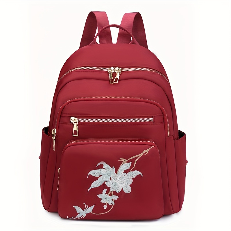 elegant womens embroidered floral backpack multi - Temu Hungary