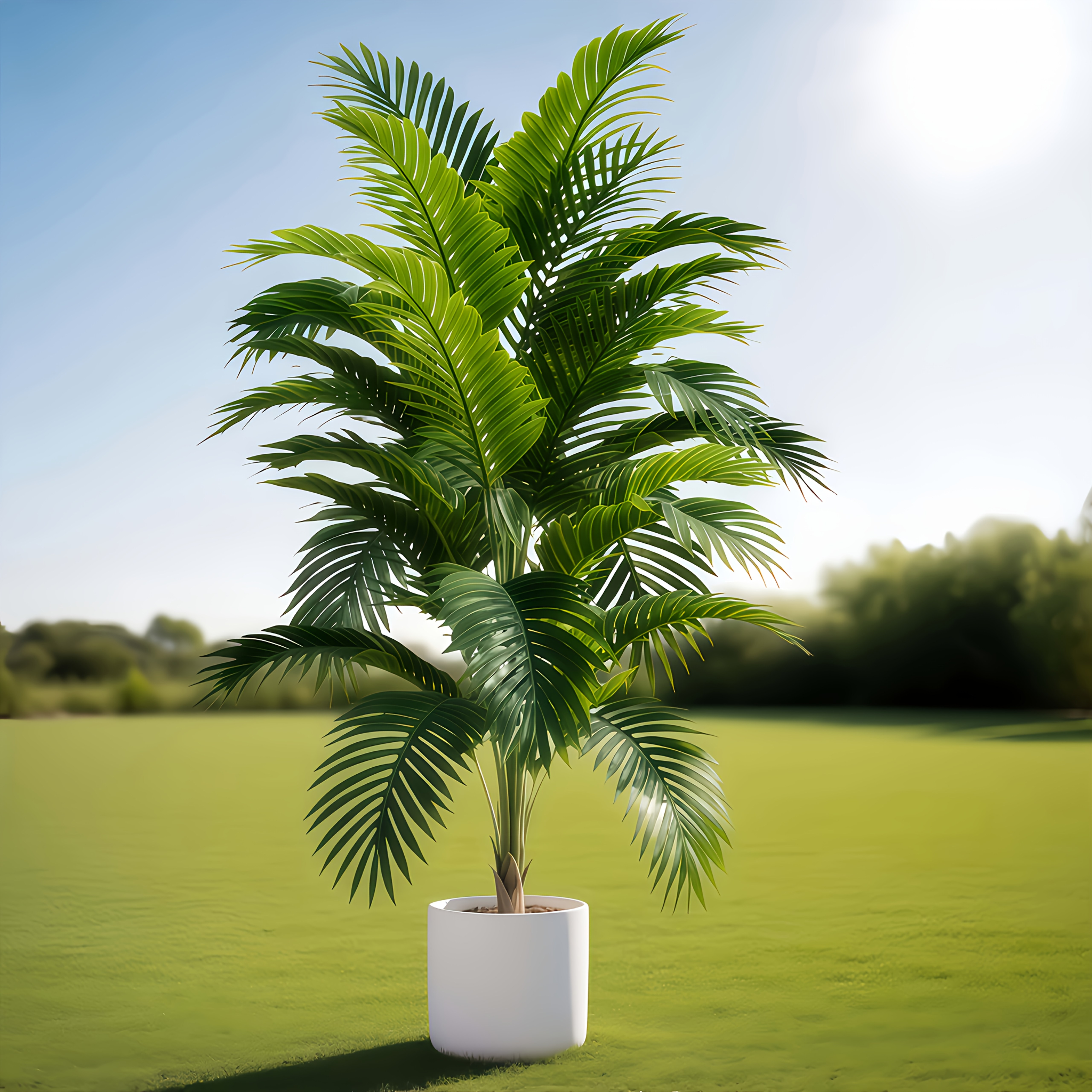 1 Super Large Artificial Palm Tree with Dense Leaves and UV Resistance - UV-resistant Indoor/outdoor Decoration, Dense Green Leaves, Maintenance-free Fake Tree, Without Flowerpot, Suitable for Home, Office, Wedding, Party - Suitable for All Seasons