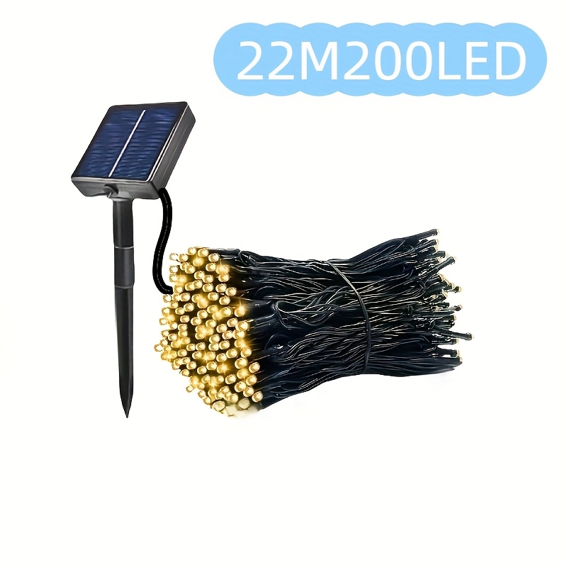 Image of New High-brightness Lithium Battery String, Solar Light String For Wrapping Around Trees, Street Atmosphere Lights, 0 Electricity Bill To Decorate , Outdoor Ip54, Suitable For Christmas, Halloween
