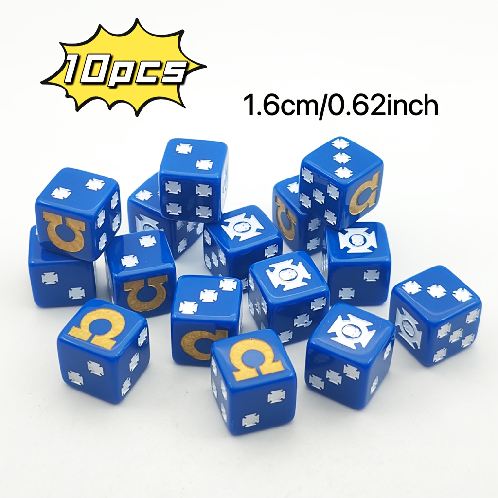 

Blue And , 10pcs 1.6cm Acrylic Dice, Start A . Blue And Shine, For Gaming And Entertainment